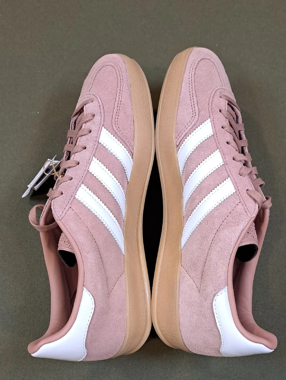 Adidas Gazell Indoor Sneaker - Color: Clay / White - Size: Women 9.5
